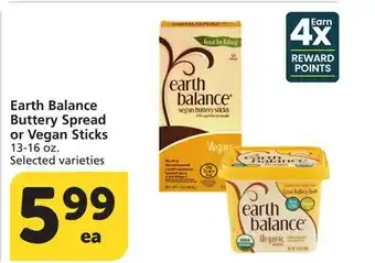 Albertsons Earth Balance Buttery Spread or Vegan Sticks offer