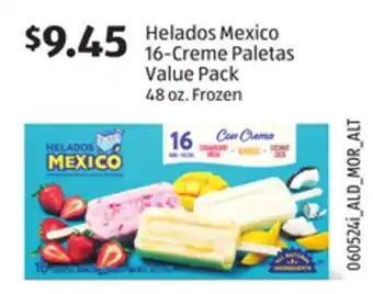 Aldi Helados Mexico 16-Creme Paletas Value Pack offer