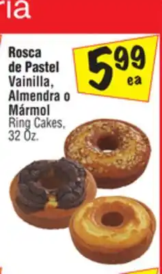 El Super Vainilla, Almendra o Mármol Ring Cakes offer