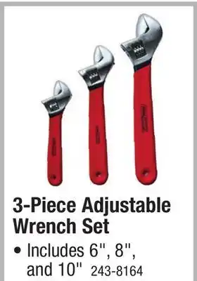 Menards Tool Shop Adjustable Wrench - 3 Piece offer