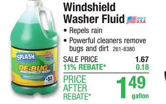 Menards SPLASH De-Bug Windshield Washer Fluid - 1 Gallon offer