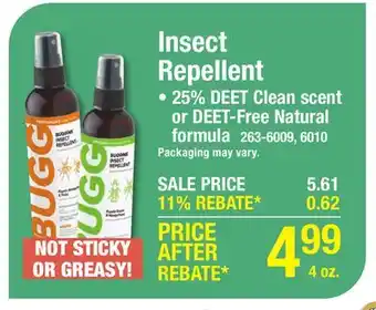 Menards BUGGINS IV Performance Clean Scent Insect Repellent - 4 oz offer