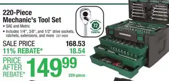 Menards Masterforce Control Drive SAE/Metric Mechanic's Tool Set - 220 Piece offer