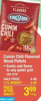 Menards Kingsford Signature Flavors Wood Pellets with Cumin and Chili- 17 lbs offer
