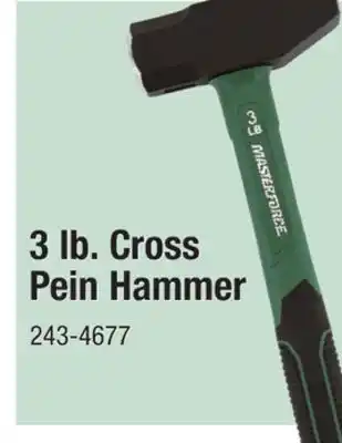 Menards Masterforce 3 lb. Fiberglass Cross Pein Hammer offer