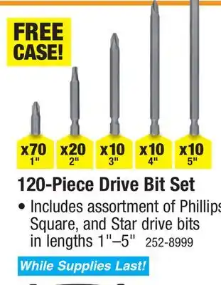 Menards Tool Shop Drive Bit Set - 120 Piece offer