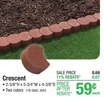 Menards 2-3/8 x 5-3/4 x 4-3/8 Gray Crescent Edger Block offer