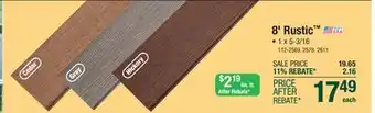 Menards UltraDeck Rustic 8' Gray Low-Maintenance Composite Decking offer
