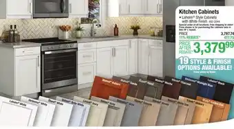 Menards KLËARVŪE Laholm White 19' L-Shaped Kitchen - Cabinets Only offer