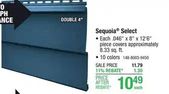 Menards Sequoia Select offer