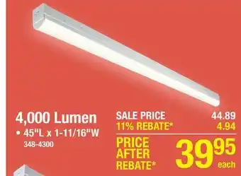 Menards Patriot Lighting 4000 Lumen 4' LED Strip Light offer