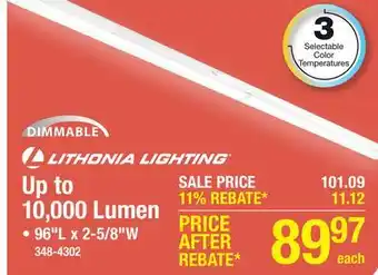 Menards Lithonia Lighting 10000 Lumens 8' LED Strip Light offer