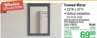 Menards MagickWoods Windsor 23W x 32H Matte White Framed Mirror offer