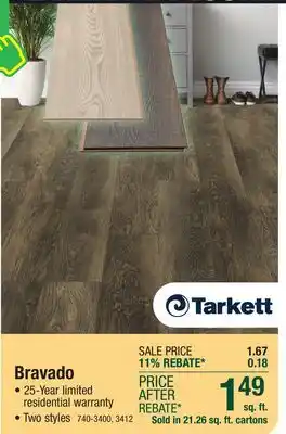 Menards Tarkett Bravado Pale Nordic Larch 8-1/32 x 47-5/8 Laminate Flooring (21.26 sq.ft/ctn) offer