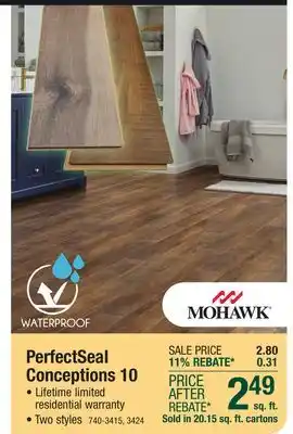 Menards Mohawk PerfectSeal Conceptions 10 Langwood Maple 6-1/8 x 47-1/4 Waterproof Laminate Flooring (20.15 sq.ft/ctn) offer