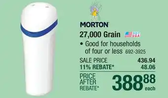 Morton 27,000 Grain Water Softener