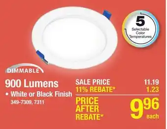 Menards Patriot Lighting 6 White LED Ultra-Thin Canless Downlight offer