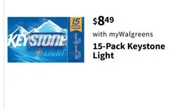 Walgreens 15-Pack Keystone Light offer