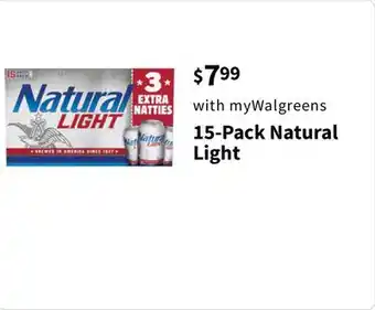 Walgreens 15-Pack Natural Light offer