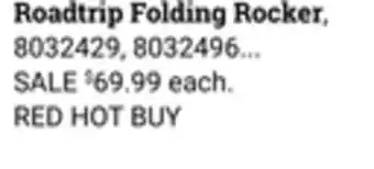 Ace Hardware Roadtrip Folding Rocker offer