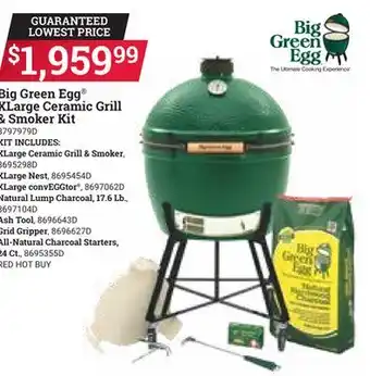 Ace Hardware Big Green Egg XLarge Ceramic Grill & Smoker Kit offer
