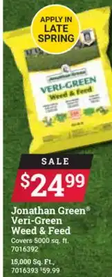 Ace Hardware Jonathan Green Veri-Green Weed & Feed offer