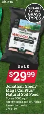 Ace Hardware Jonathan Green Mag I Cal Plus Natural Soil Food offer