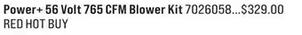 Ace Hardware Power+ 56 Volt 765 CFM Blower Kit offer