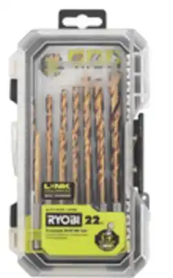 The Home Depot RYOBI 22 pc. Titanium-Coated Drill Bit Set offer