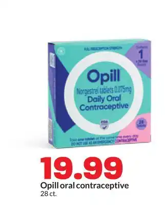 Hy-Vee Opill oral contraceptive offer