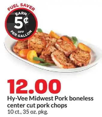 Hy-Vee Hy-Vee Midwest Pork boneless center cut pork chops offer
