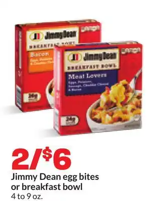 Hy-Vee Jimmy Dean egg bites or breakfast bowl offer