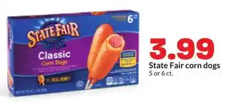 Hy-Vee State Fair corn dogs offer