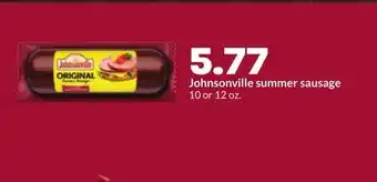 Hy-Vee Johnsonville summer sausage offer