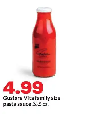 Hy-Vee Gustare Vita family size pasta sauce offer