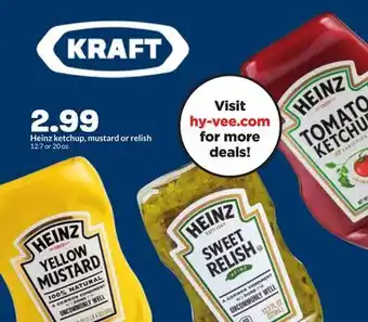 Hy-Vee Heinz ketchup, mustard or relish offer