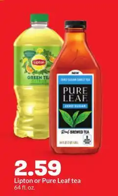 Hy-Vee Lipton or Pure Leaf tea offer