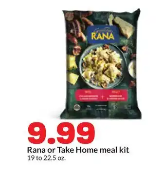 Hy-Vee Rana or Take Home meal kit offer