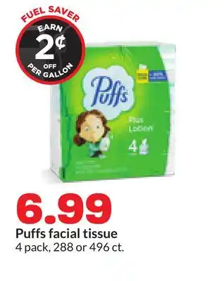 Hy-Vee Puffs facial tissue offer