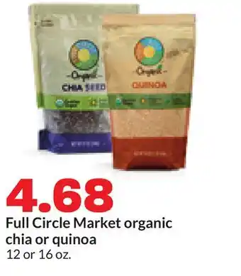Hy-Vee Full Circle Market organic chia or quinoa offer