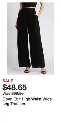 Nordstrom Open Edit High Waist Wide Leg Trousers offer