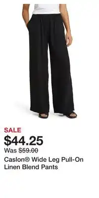 Nordstrom Caslon Wide Leg Pull-On Linen Blend Pants offer
