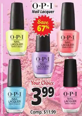 Ocean State Job Lot O•P•I Nail Lacquer offer