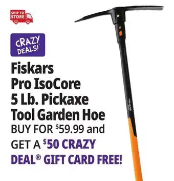 Ocean State Job Lot Fiskars Pro IsoCore 5lb Pickaxe Tool offer