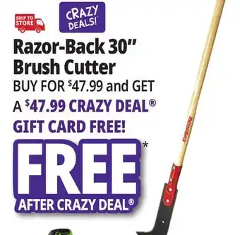 Ocean State Job Lot Razor-Back 30 Brush Cutter offer