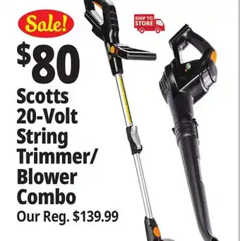 Ocean State Job Lot Scotts 20-Volt String Trimmer/Blower Combo offer