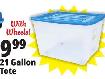 Ocean State Job Lot Gracious Living Stackable Storage Tote with Wheels 80 L offer