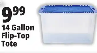 Ocean State Job Lot Gracious Living Clear Tote with Flip Top Lid 14 Gal offer