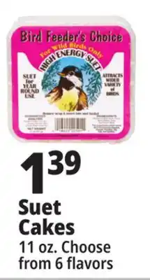 Ocean State Job Lot Bird Feeder's Choice High Energy Suet 11 oz offer