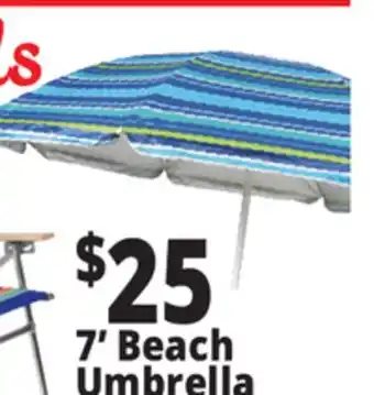 Ocean State Job Lot 7' Beach Umbrella offer